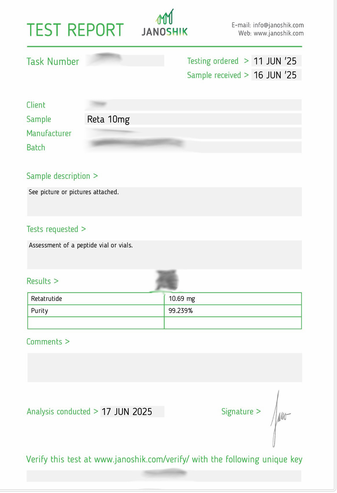 CDC-3 RT 10MG Lab Report